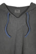 WAFFLE MEXICAN HOODIE -CHARCOAL × BLUE-
